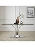  image of alice-160-cm-clear-glass-and-chrome-rectangle-dining-table