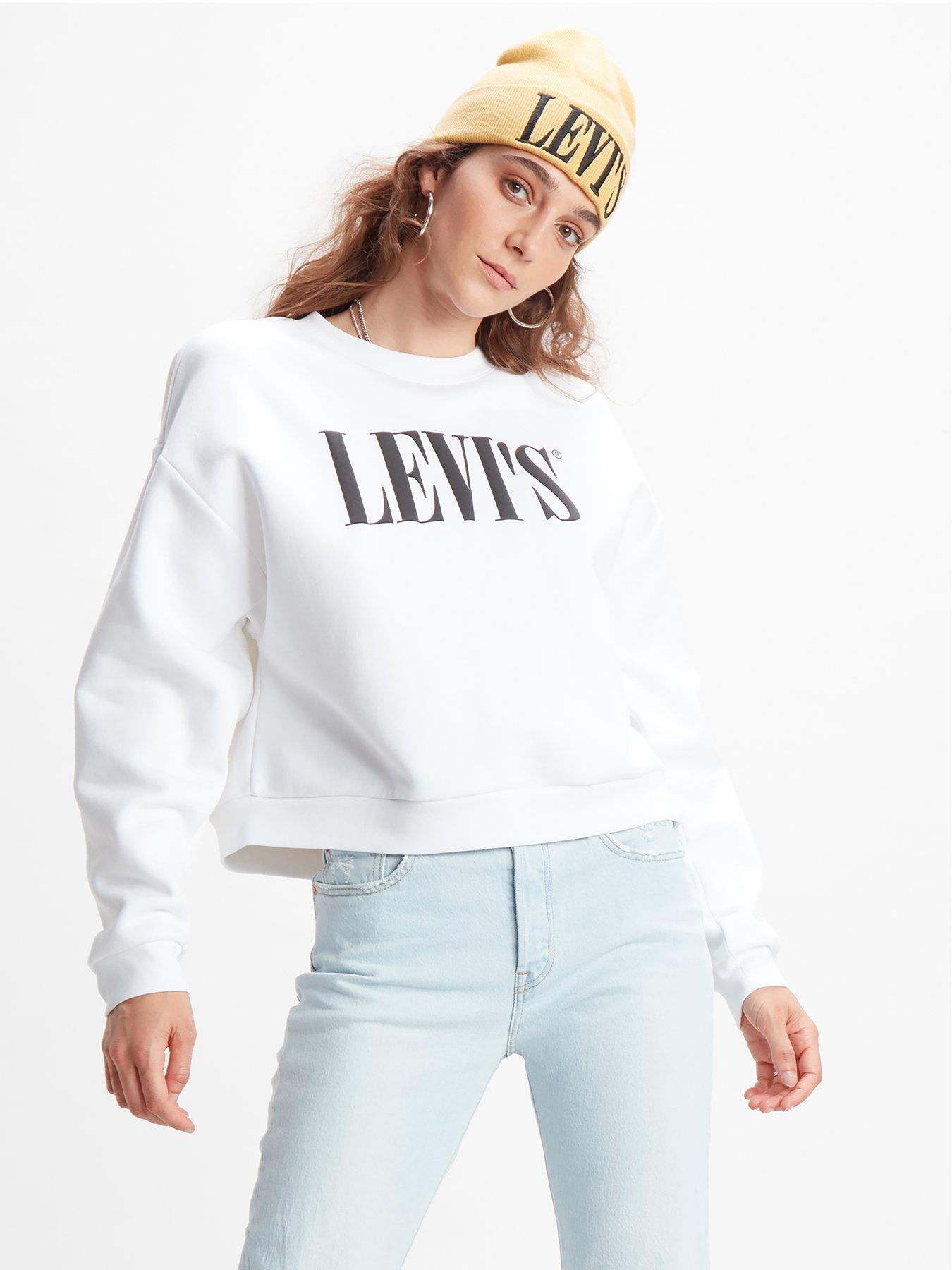 white levi's sweatshirt womens