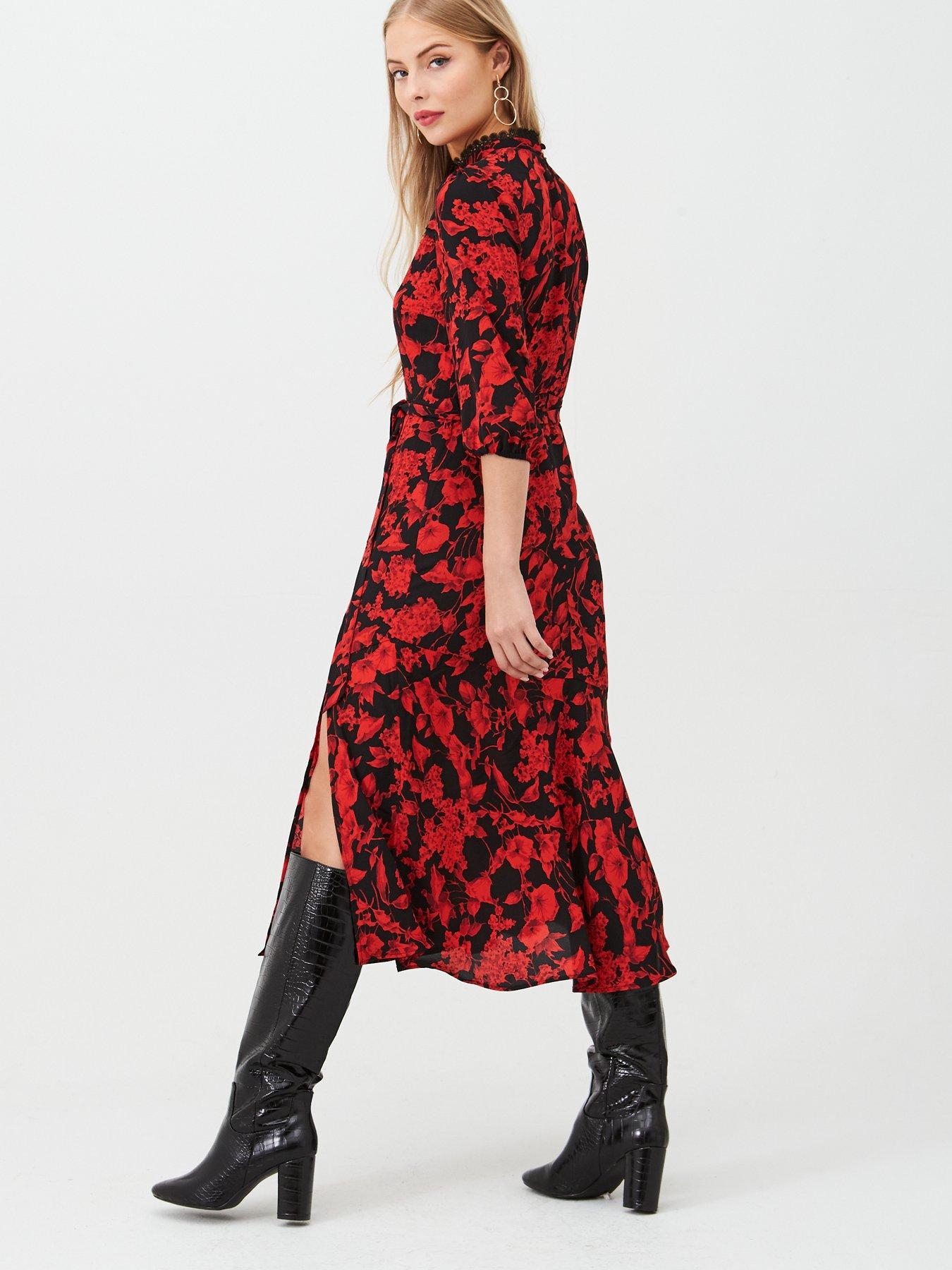 oasis shadow floral dress