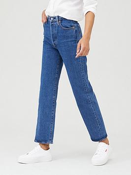 levi's ribcage straight ankle jeans - blue