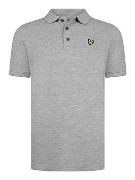 lyle & scott boys classic short sleeve polo shirt - grey