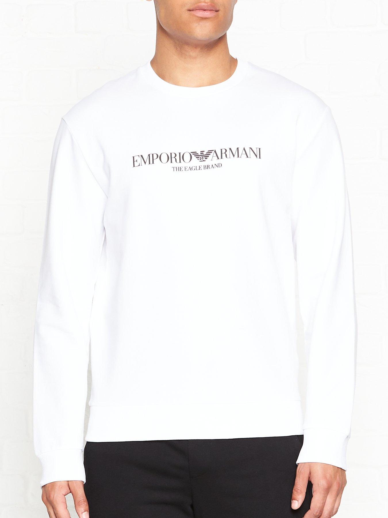 white armani sweatshirt