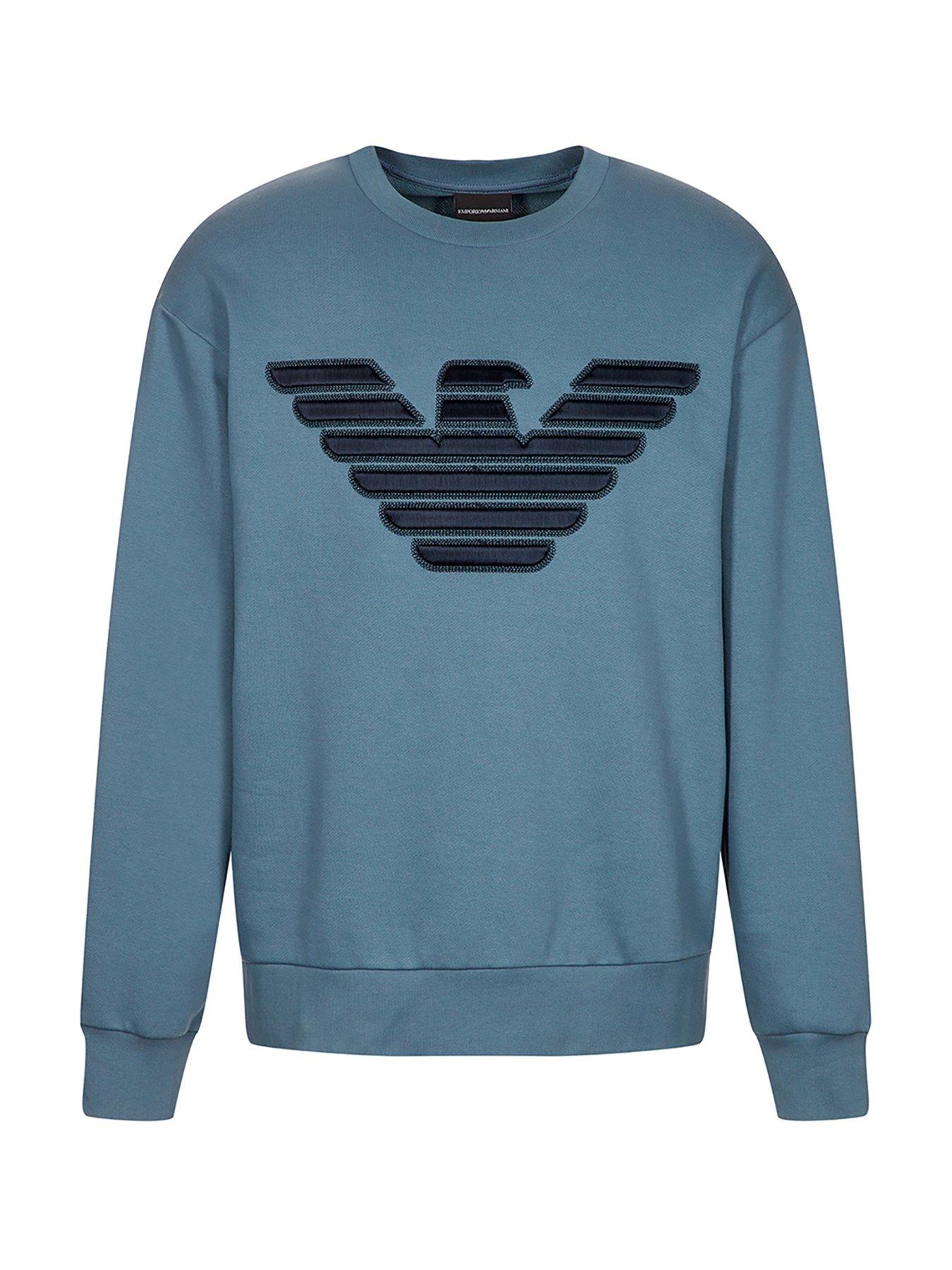 armani blue sweatshirt