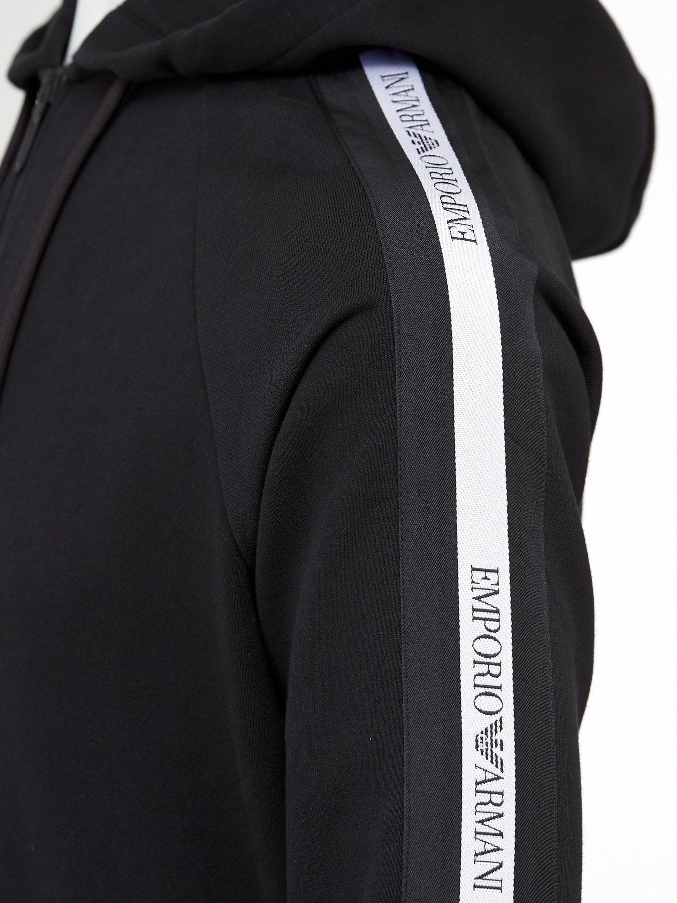 emporio armani tape hoodie