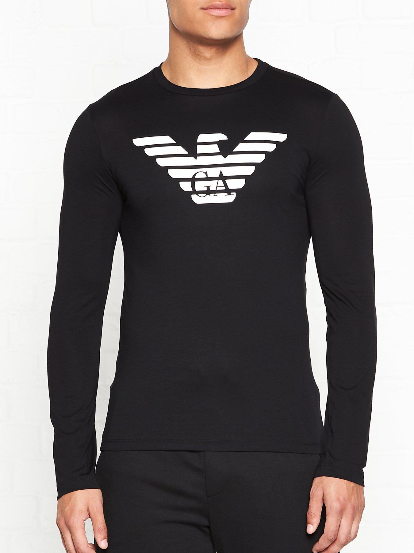 armani black long sleeve t shirt