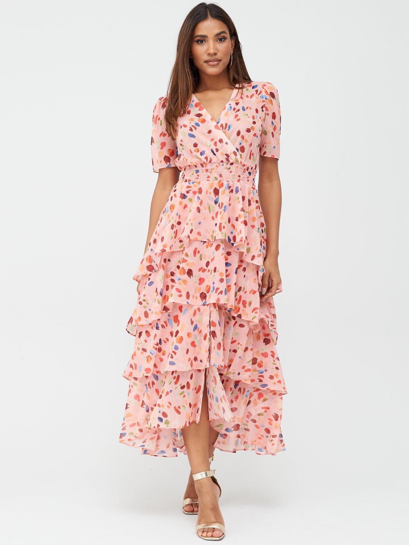 ruffle maxi dress uk