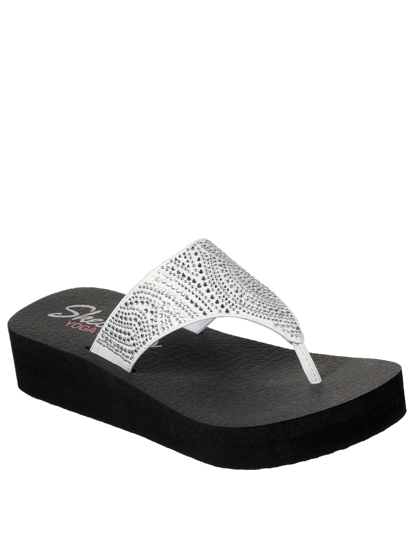 skechers vinyasa wedge flip flop
