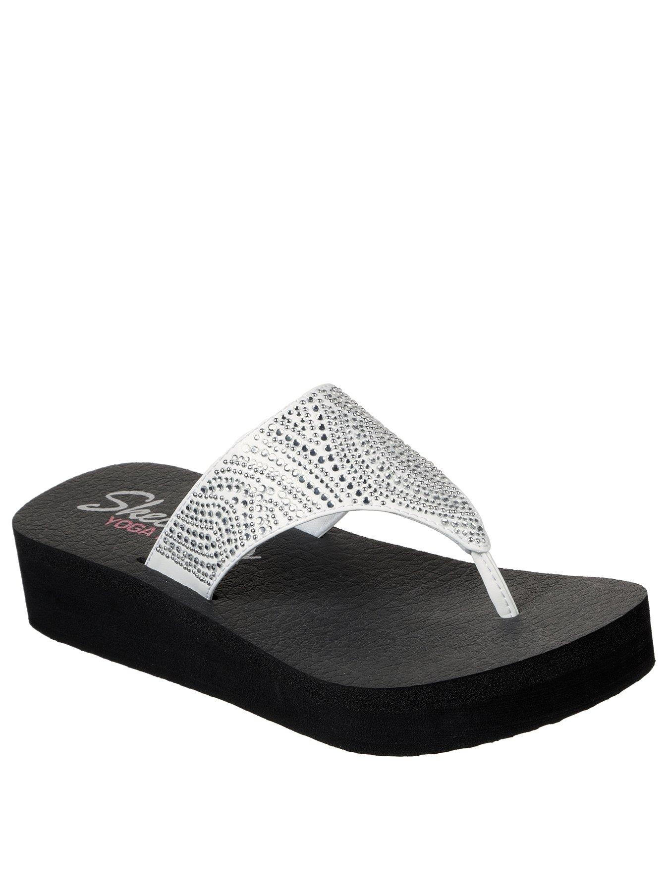 skechers wedge flip flops uk