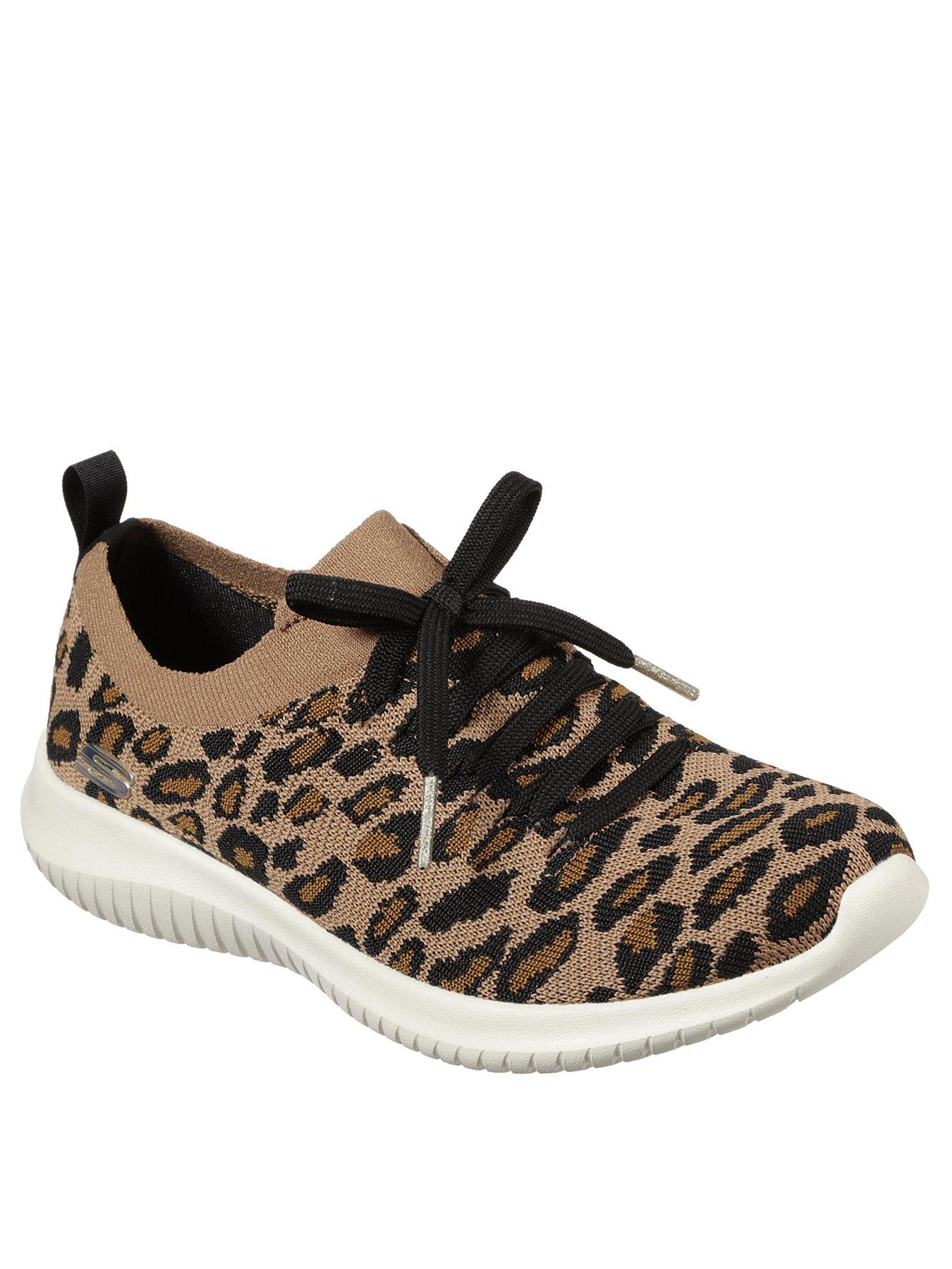 skechers leopard print trainers