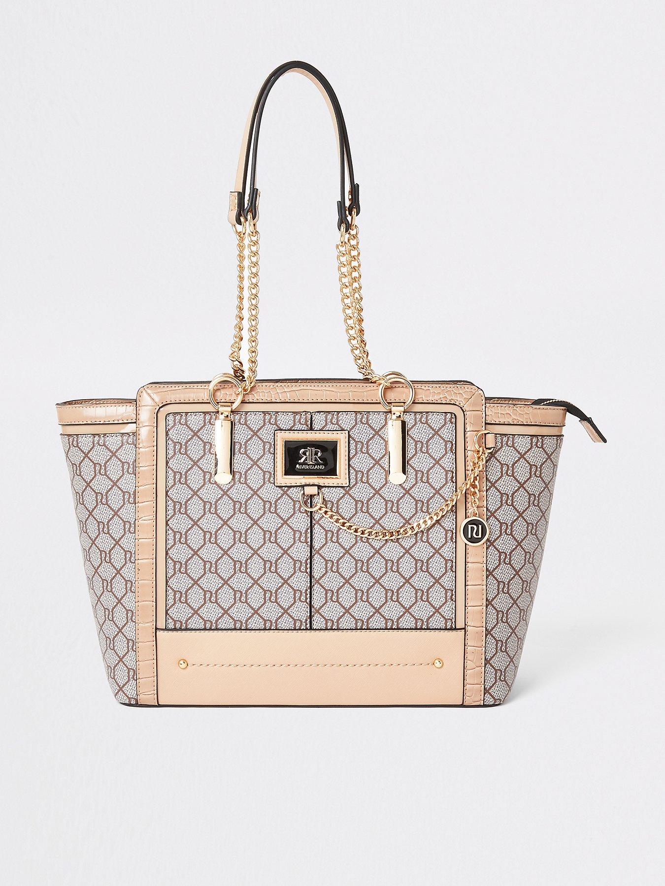 river island beige bag