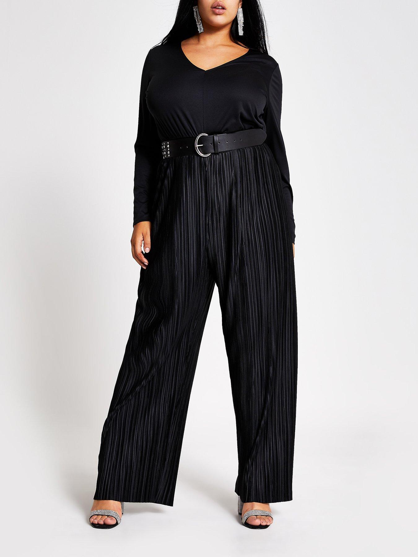 plisse jumpsuit plus size