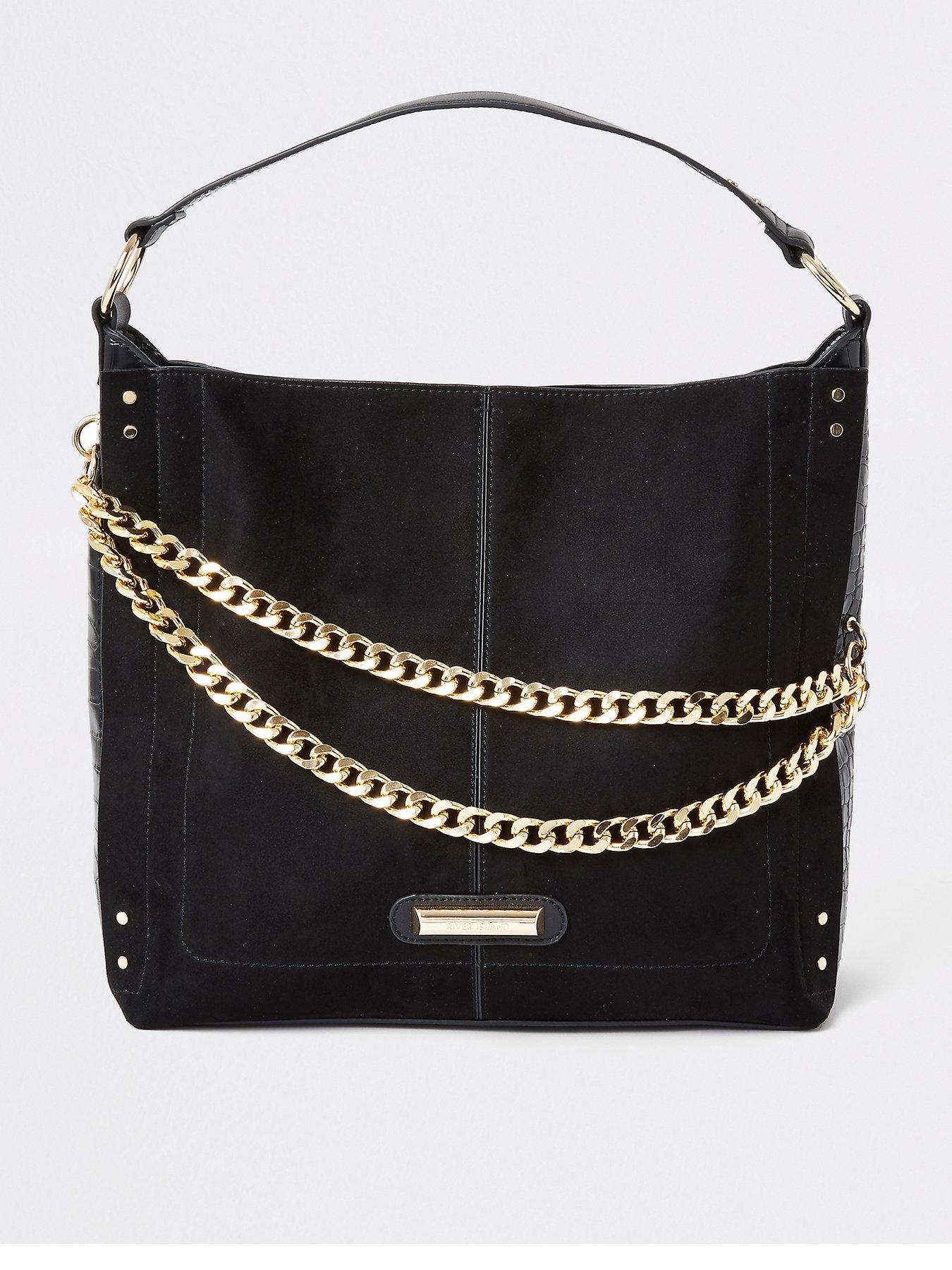 river island chain slouch bag