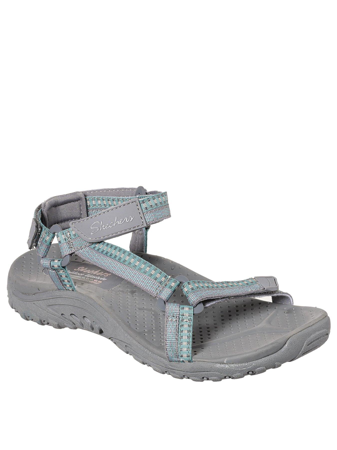 grey skechers sandals