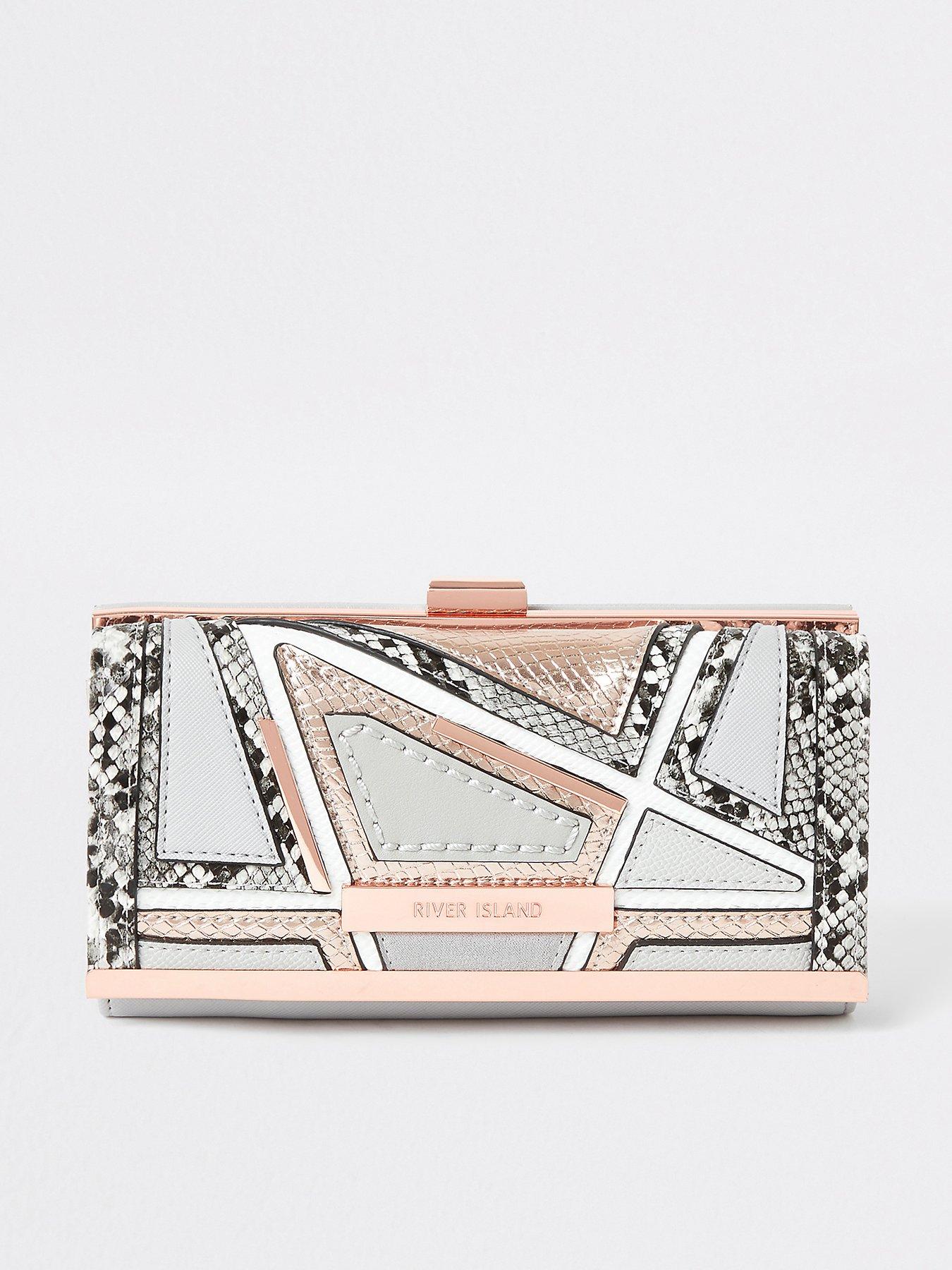 river island grey purse