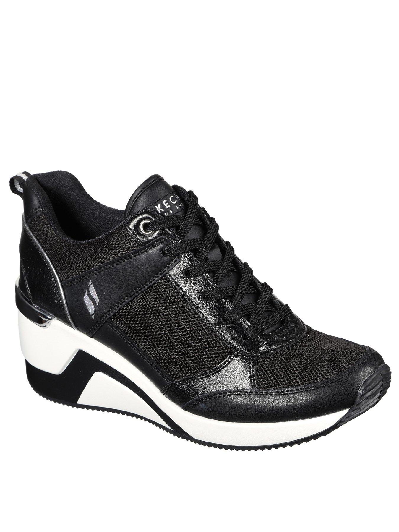 skechers ladies wedge trainers