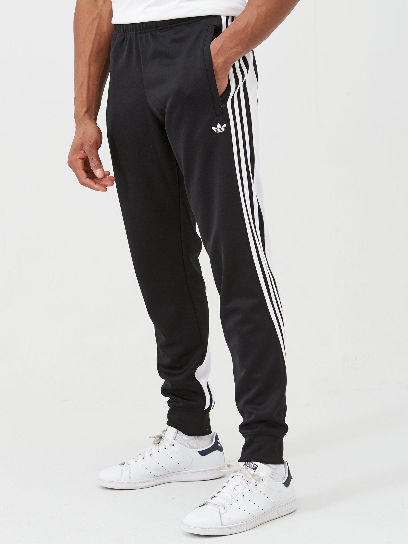 adidas three stripe track pants