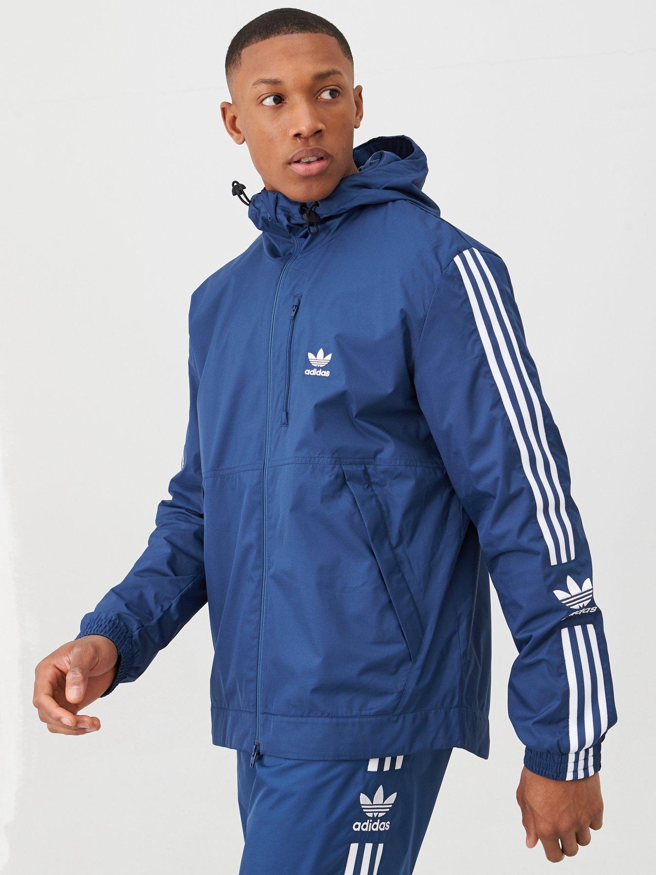 adidas navy windbreaker