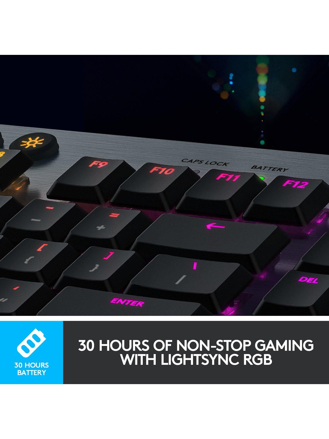 Image 5 of 7 of LogitechG G915 LIGHTSPEED Wireless RGB Mechanical Gaming Keyboard - GL Tactile - N/A - UK - 2.4GHZ/BT - N/A - INTNL - TACTILE SWITCH