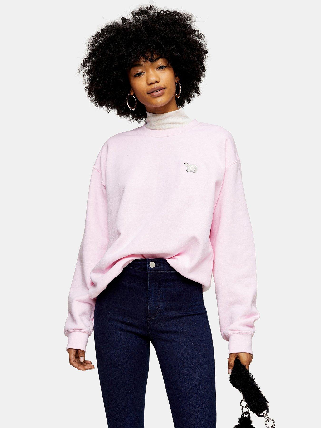 topshop pink sweatshirt