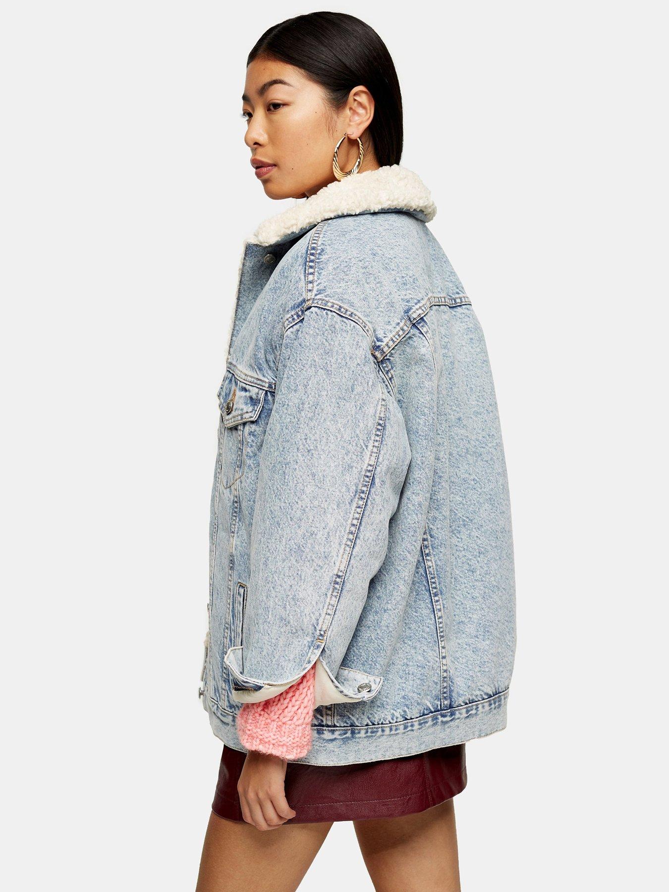 oversized borg denim jacket