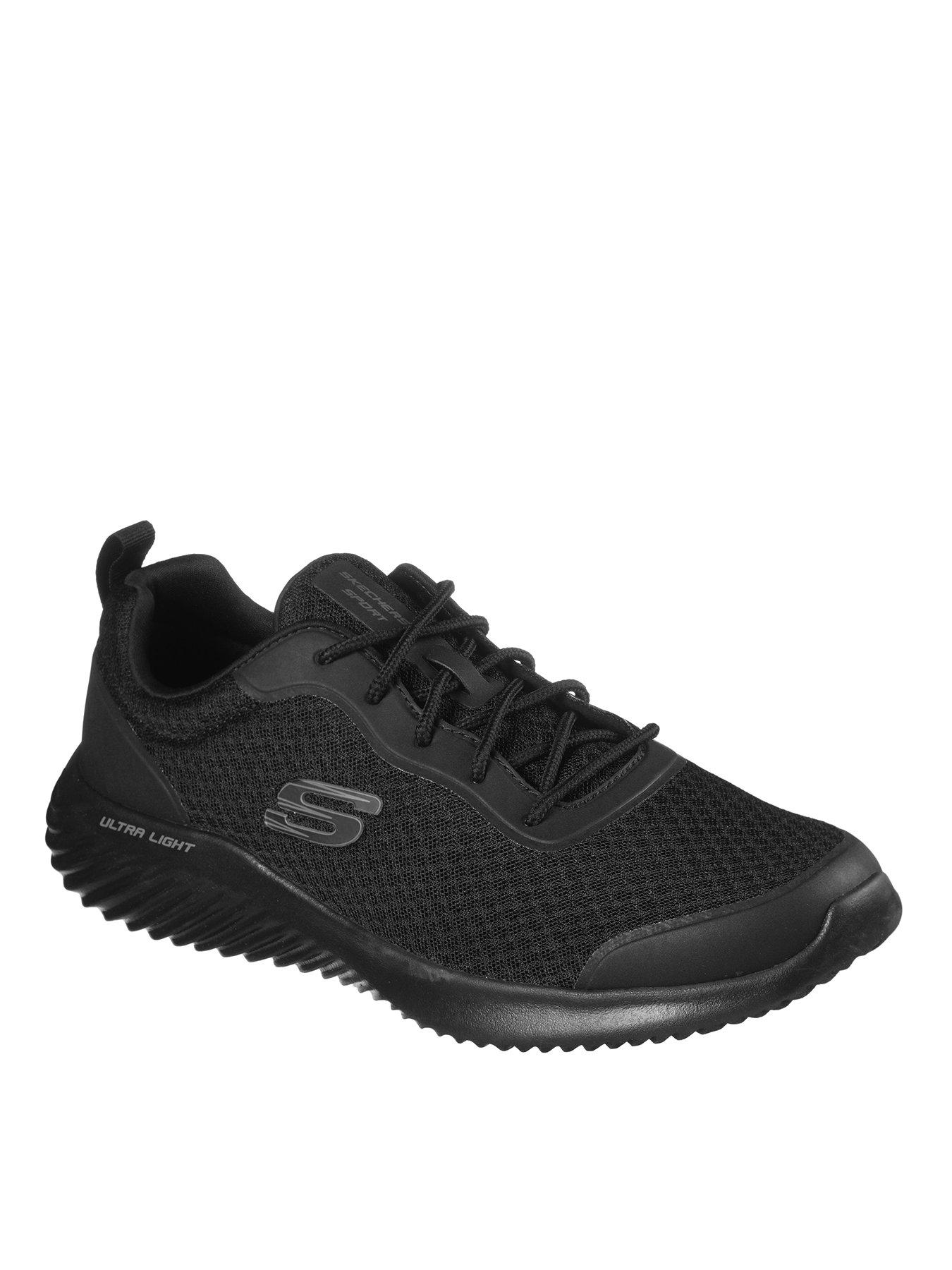 skechers black trainers