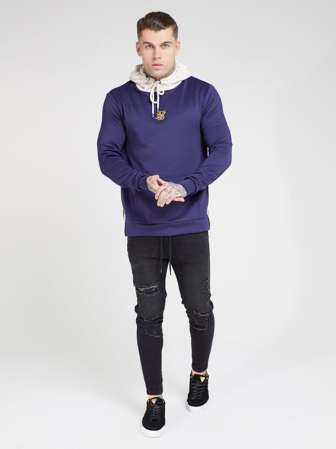 sik silk navy hoodie