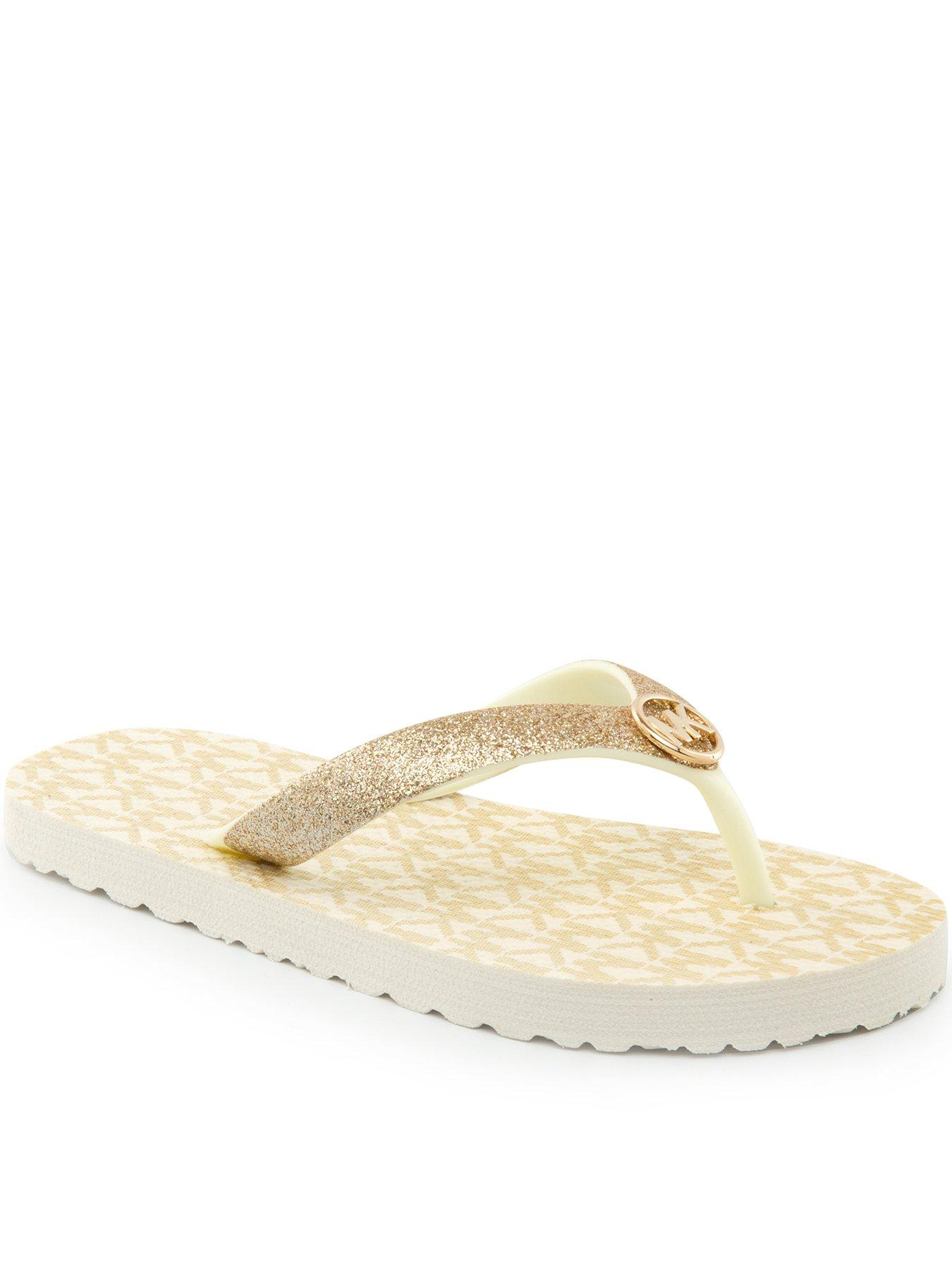 girls michael kors flip flops