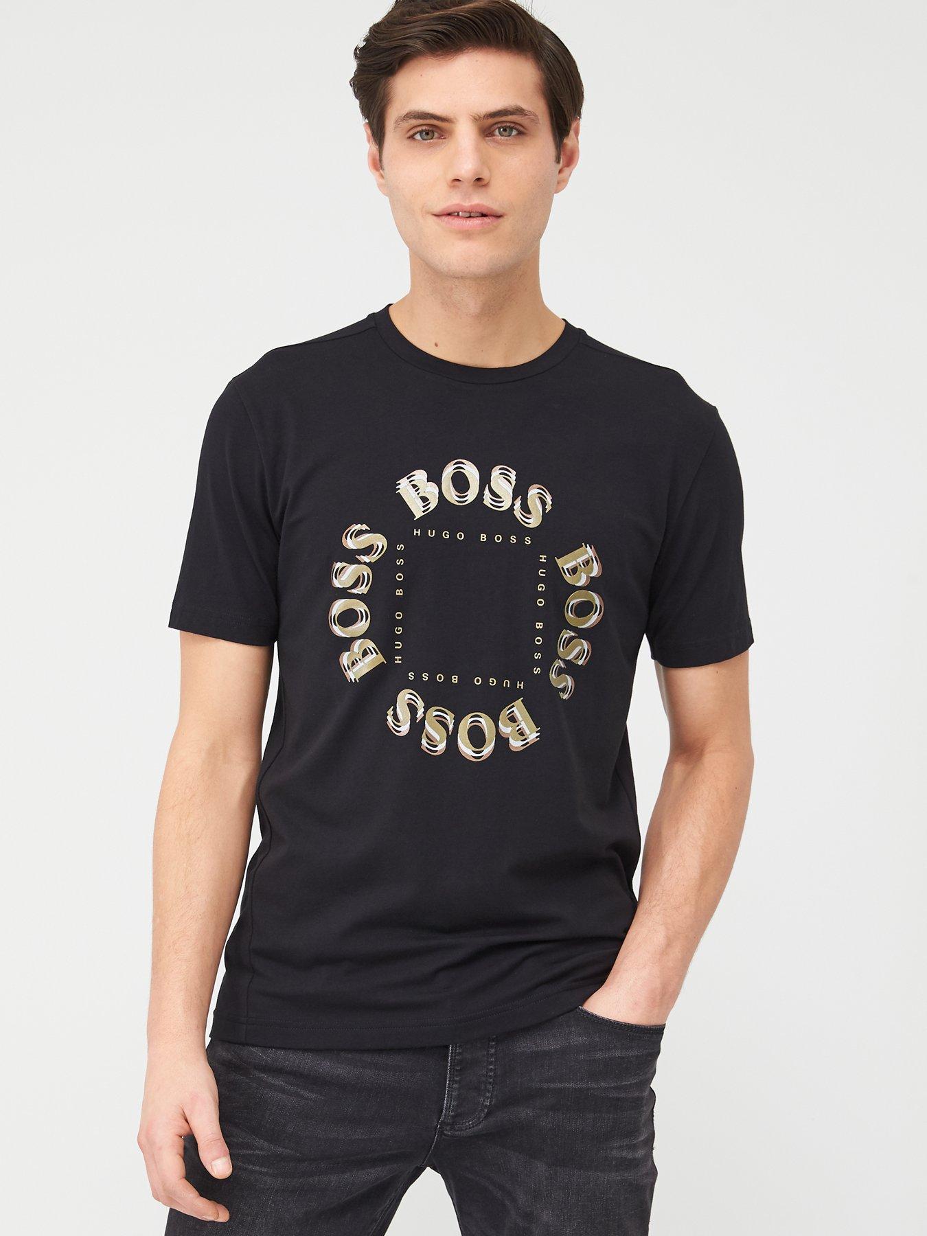 black and gold boss t shirt