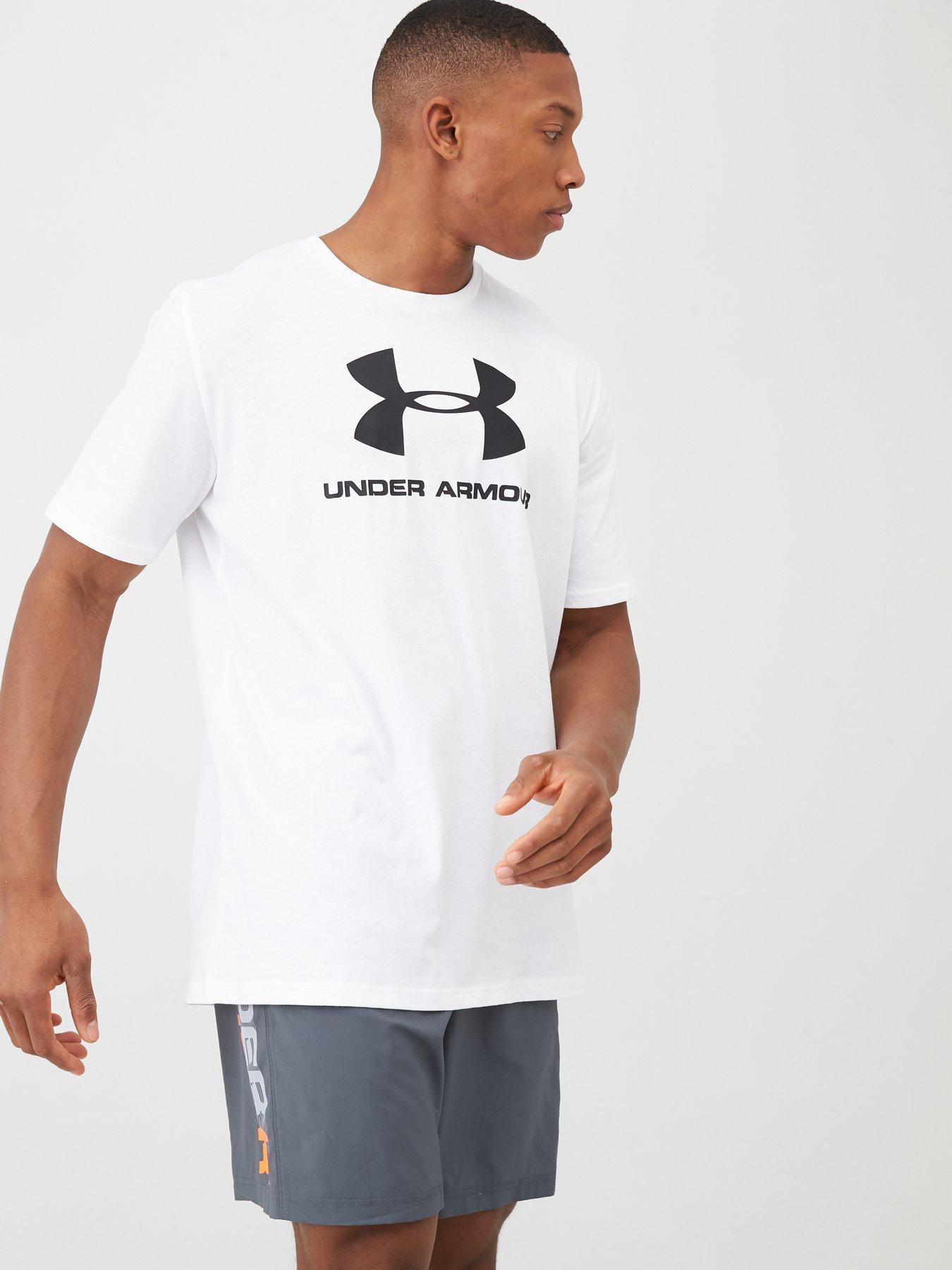 UNDER ARMOUR Sportstyle Logo T-Shirt - White/Black | very.co.uk