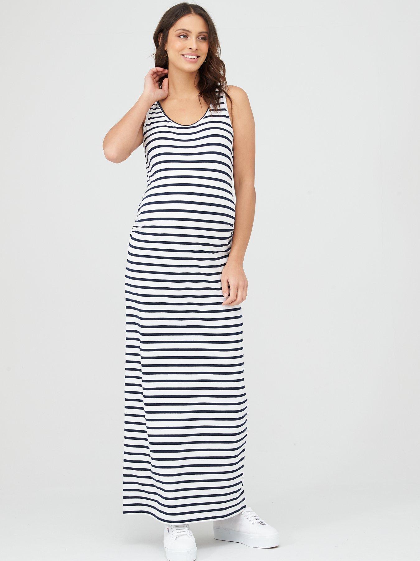 white maternity maxi dress uk