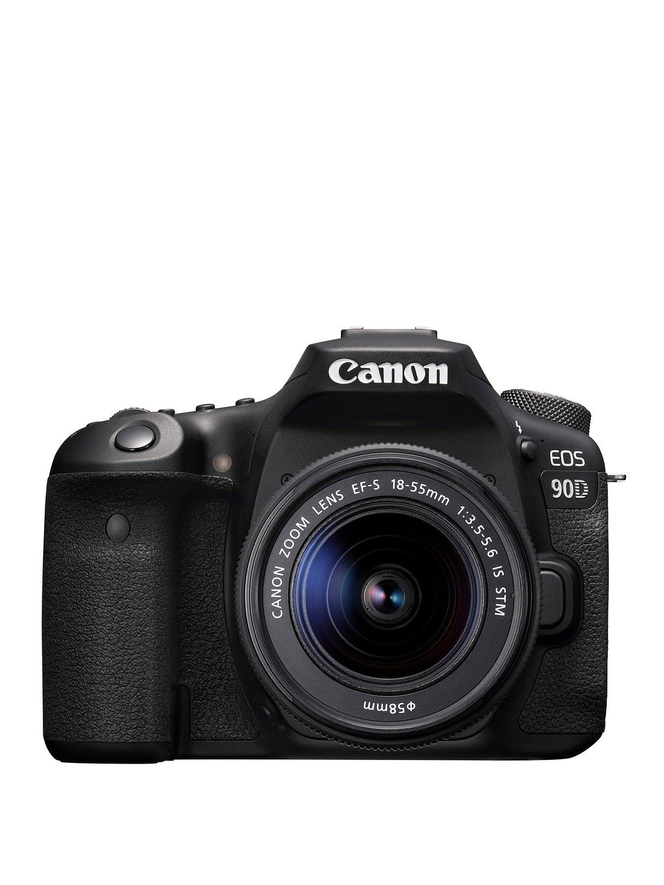 Canon EOS 90D Digital SLR Camera with 18-55mm Lens, 4K Ultra HD, 32.5MP, Wi-Fi, Bluetooth, Optical Viewfinder, 3 Vari-Angle Touchscreen