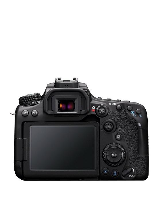 stillFront image of canon-eos-90d-slr-camera-black-with-ef-s-18-135mm-f35-56-is-stm-lens