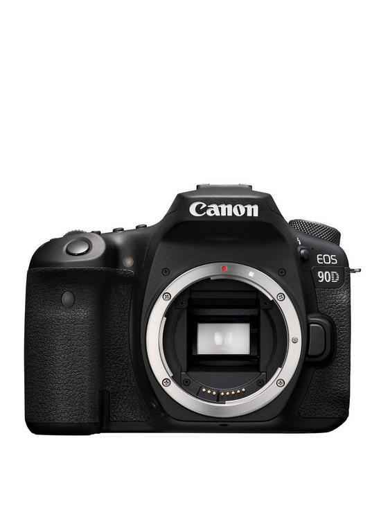 front image of canon-eos-90d-slr-camera-body-only-black