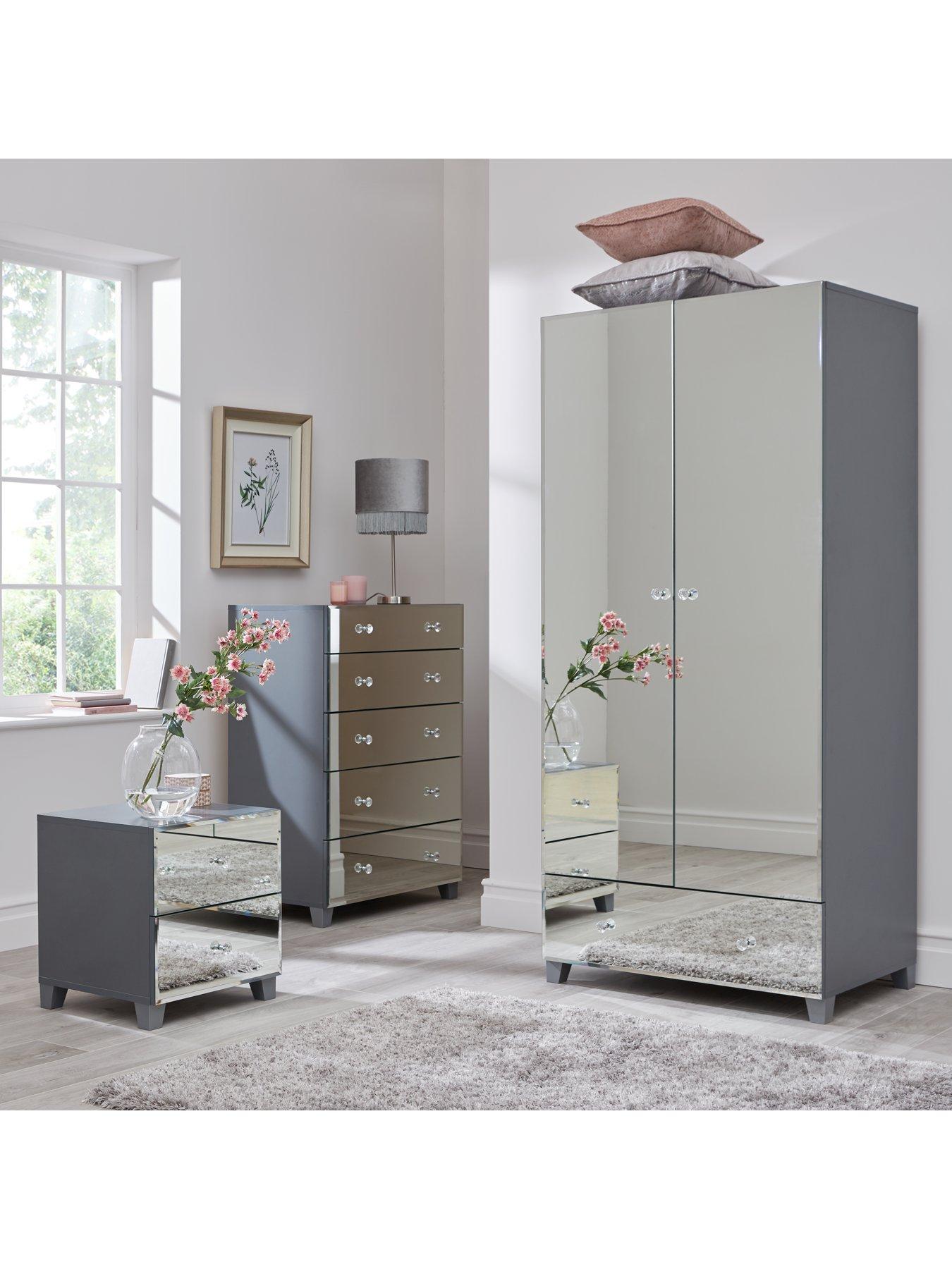 White Mirrored Wardrobe With Drawers Mirror Ideas