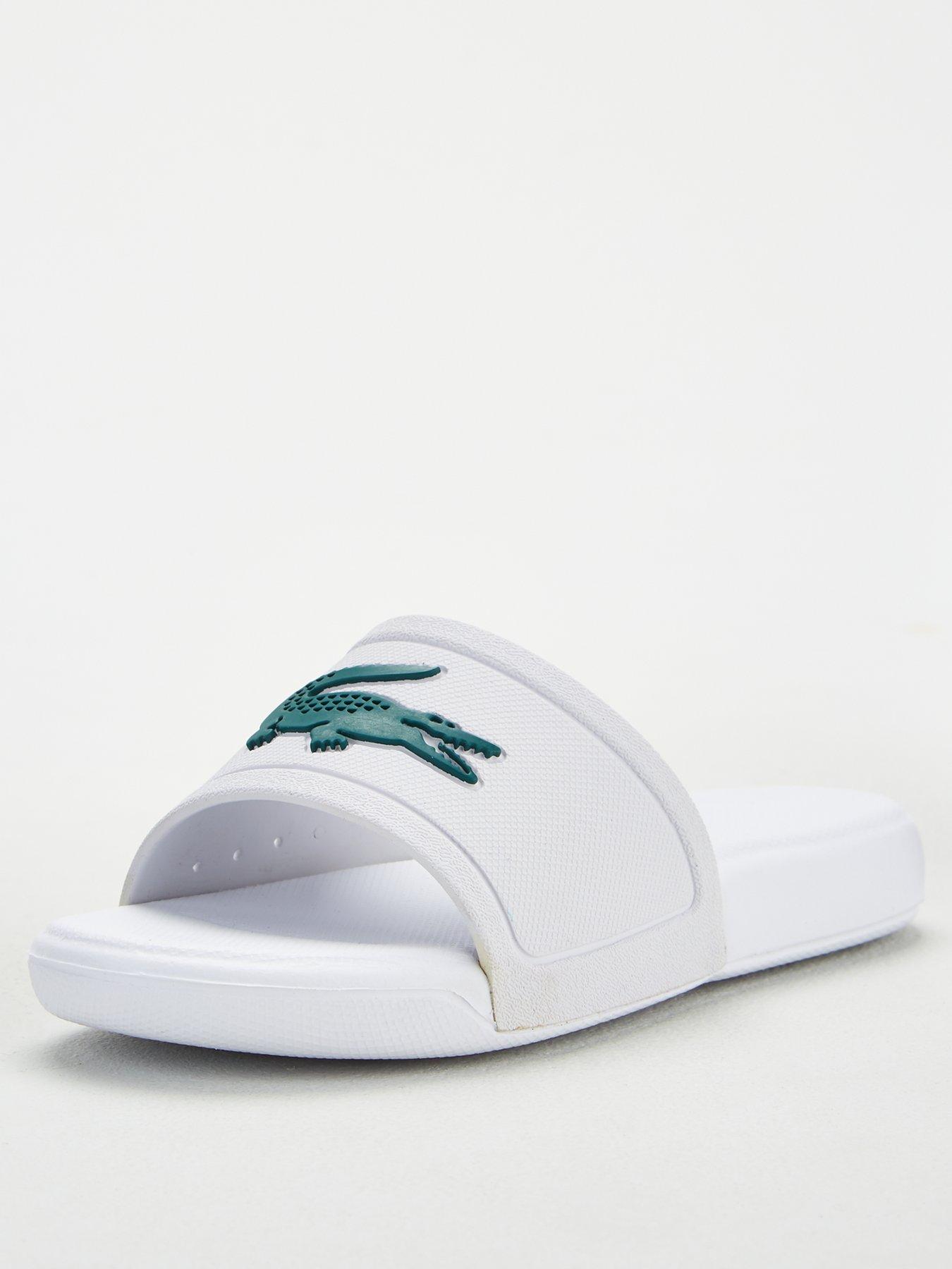 green lacoste sliders