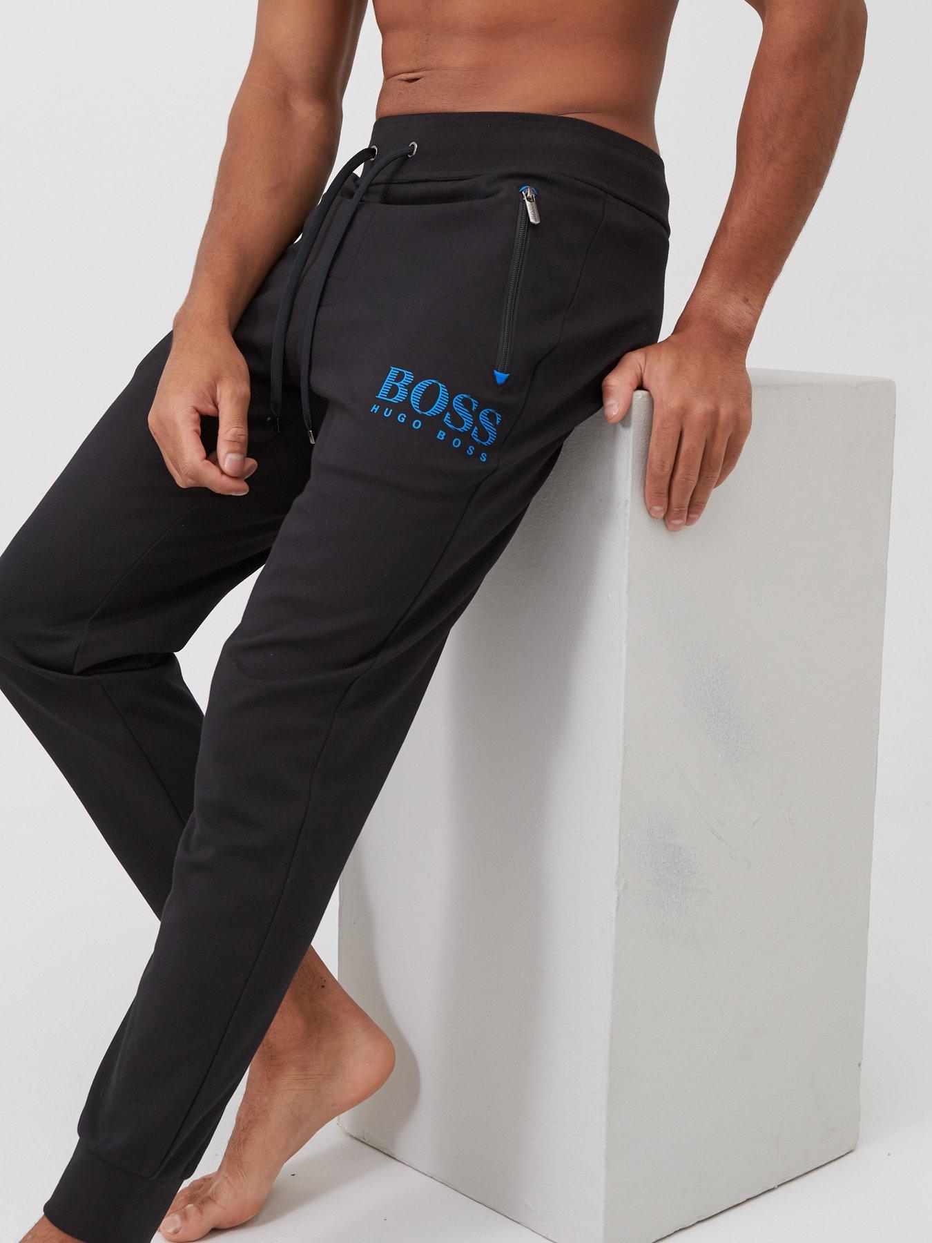 black and blue hugo boss tracksuit