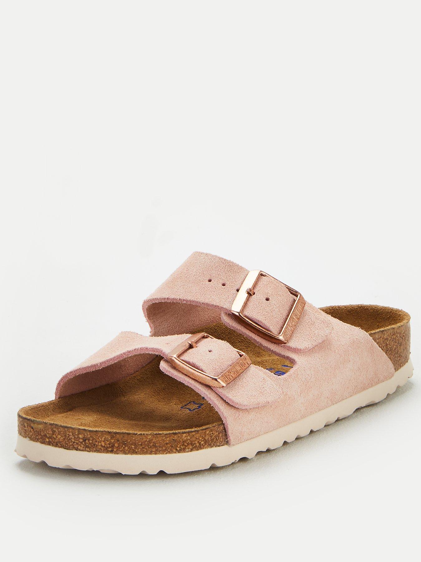 birkenstock arizona suede leather rose