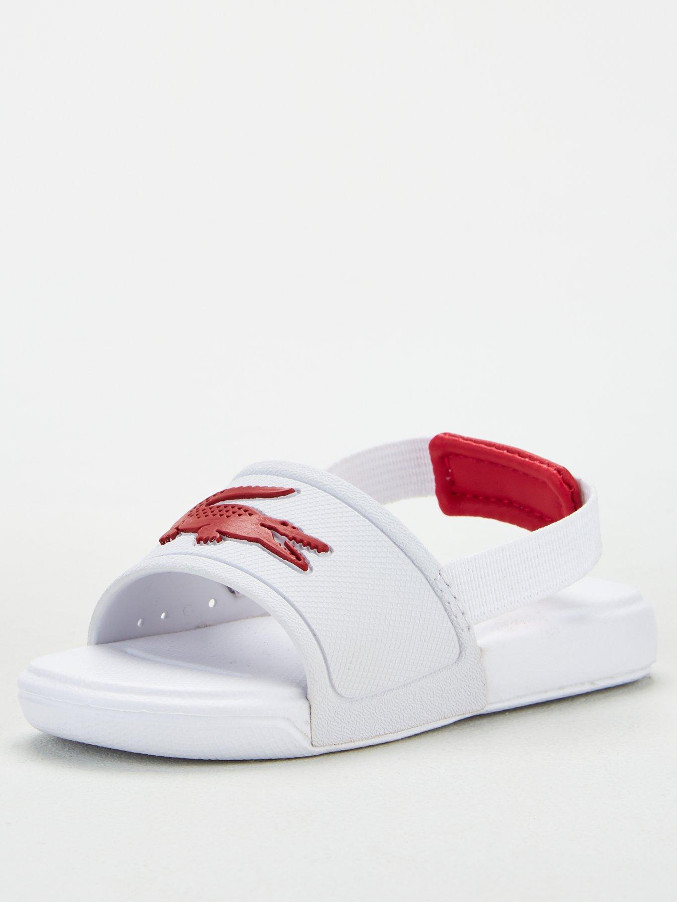 girls lacoste sliders