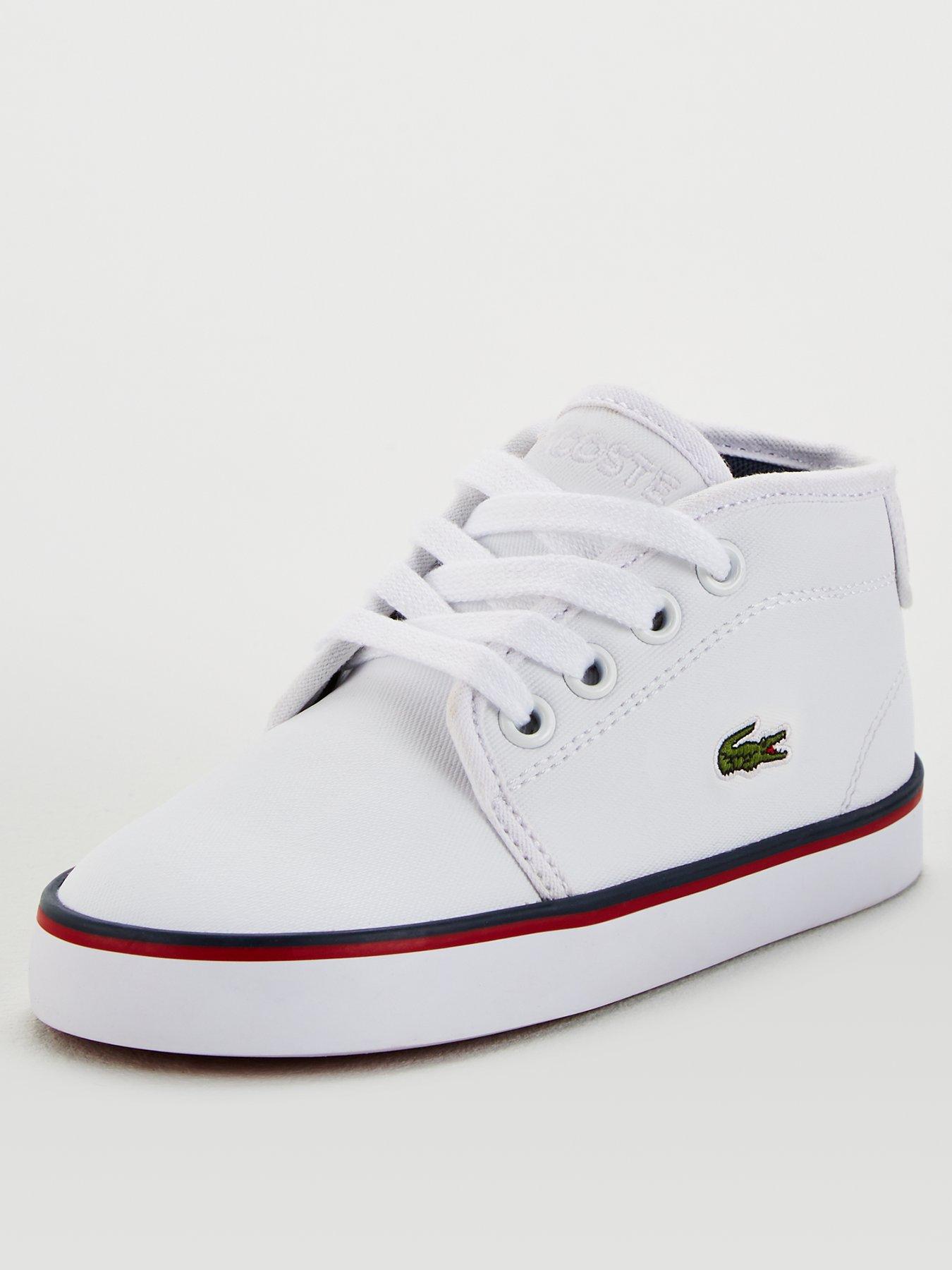 lacoste white boots