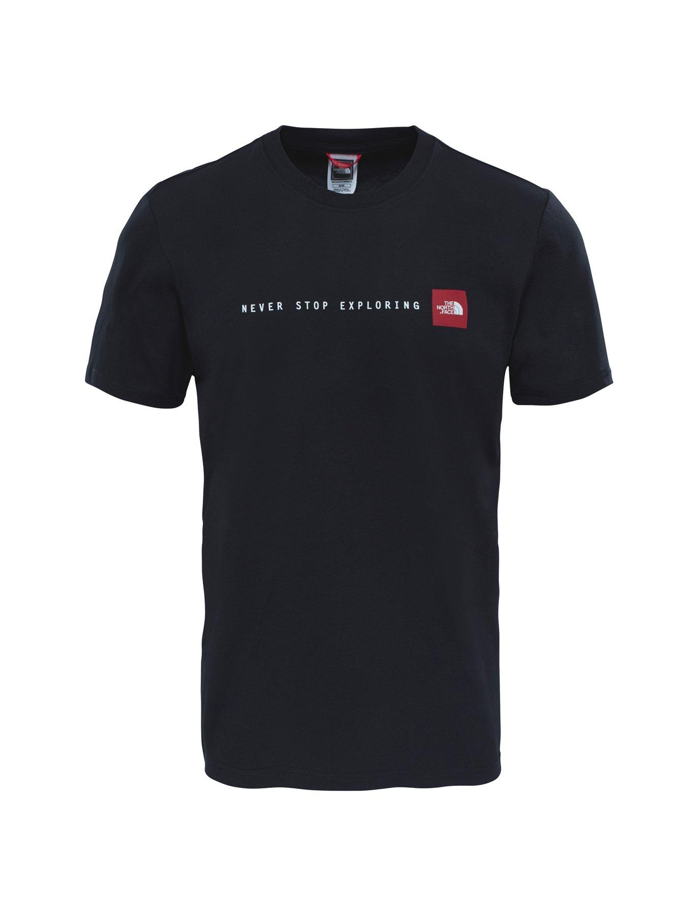 Men Short Sleeve Never Stop Exploring T-Shirt - Black