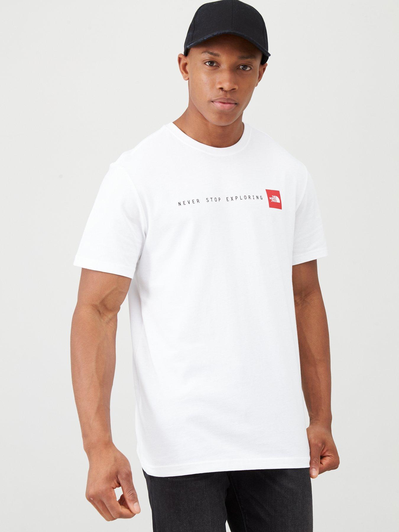 north face never stop exploring t shirt white