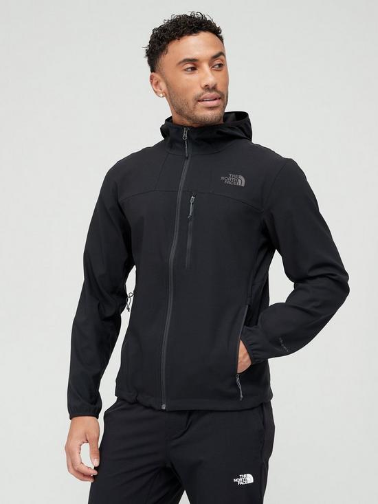 front image of the-north-face-nimble-hooded-jacket-blacknbsp
