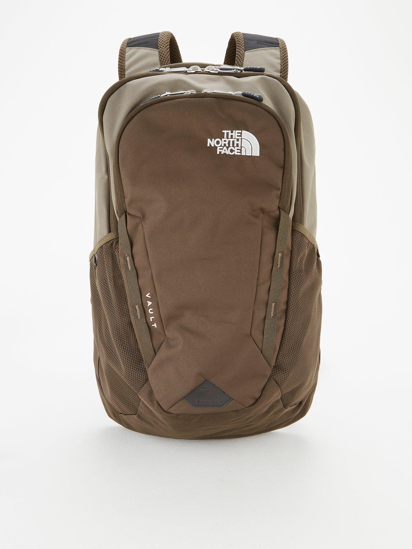 brown north face backpack 