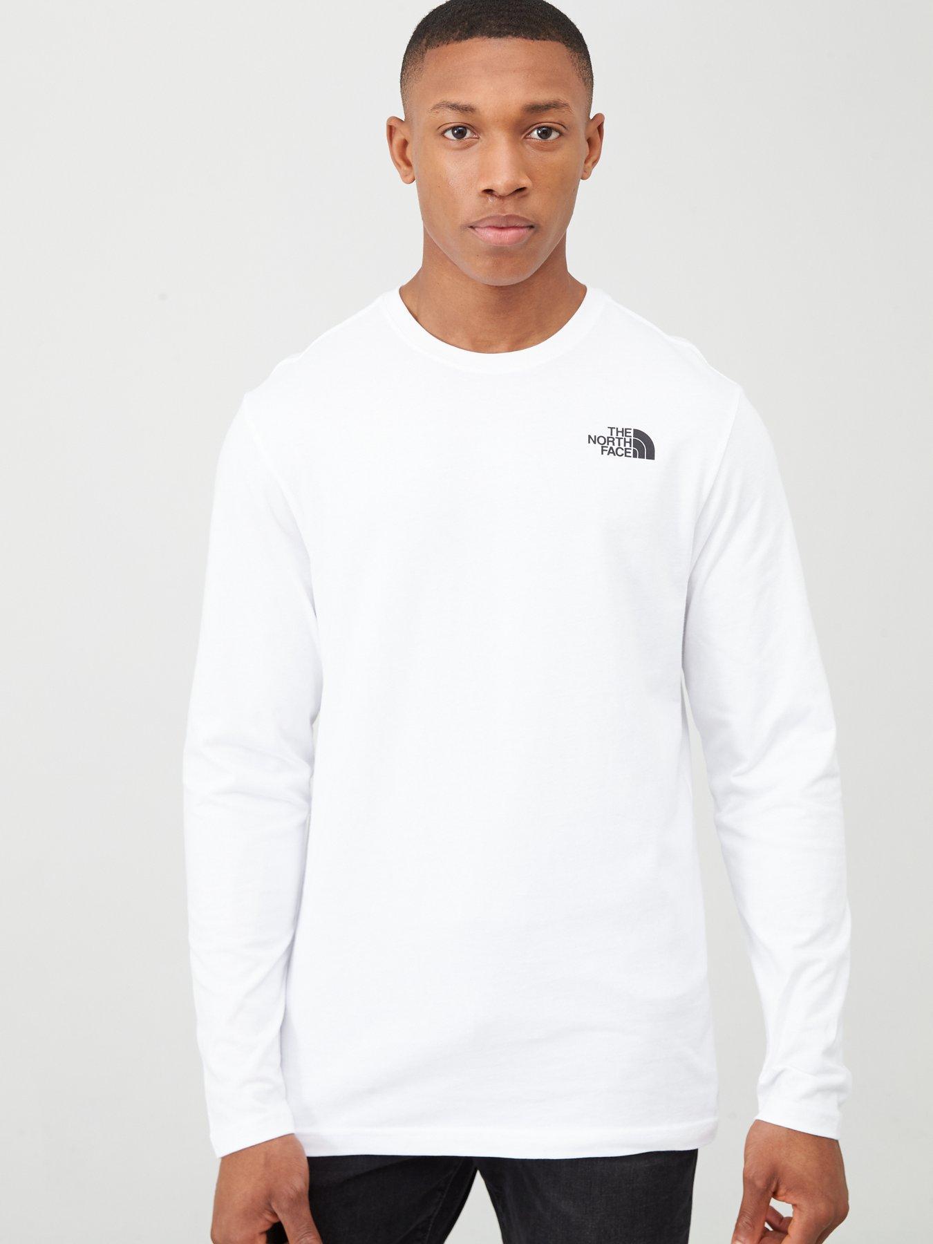 north face long sleeve t shirt white