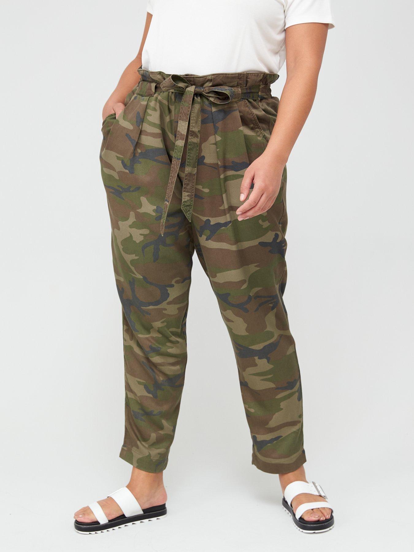 plus size camo trousers uk