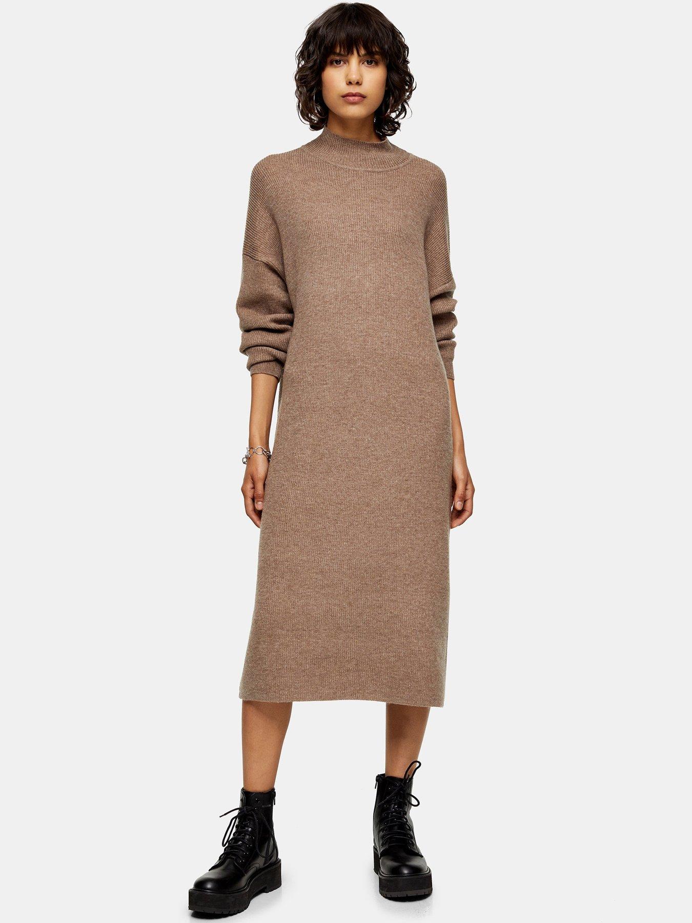 topshop rib knit midi dress