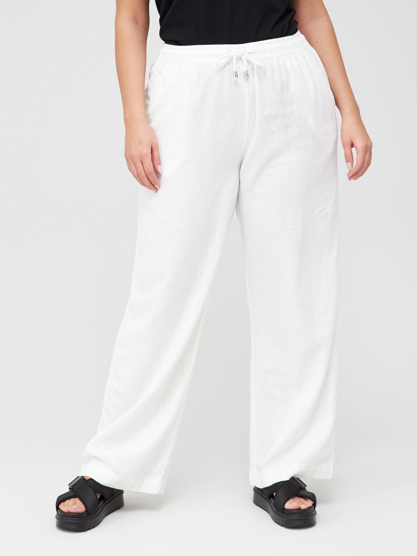 plus size linen trousers uk