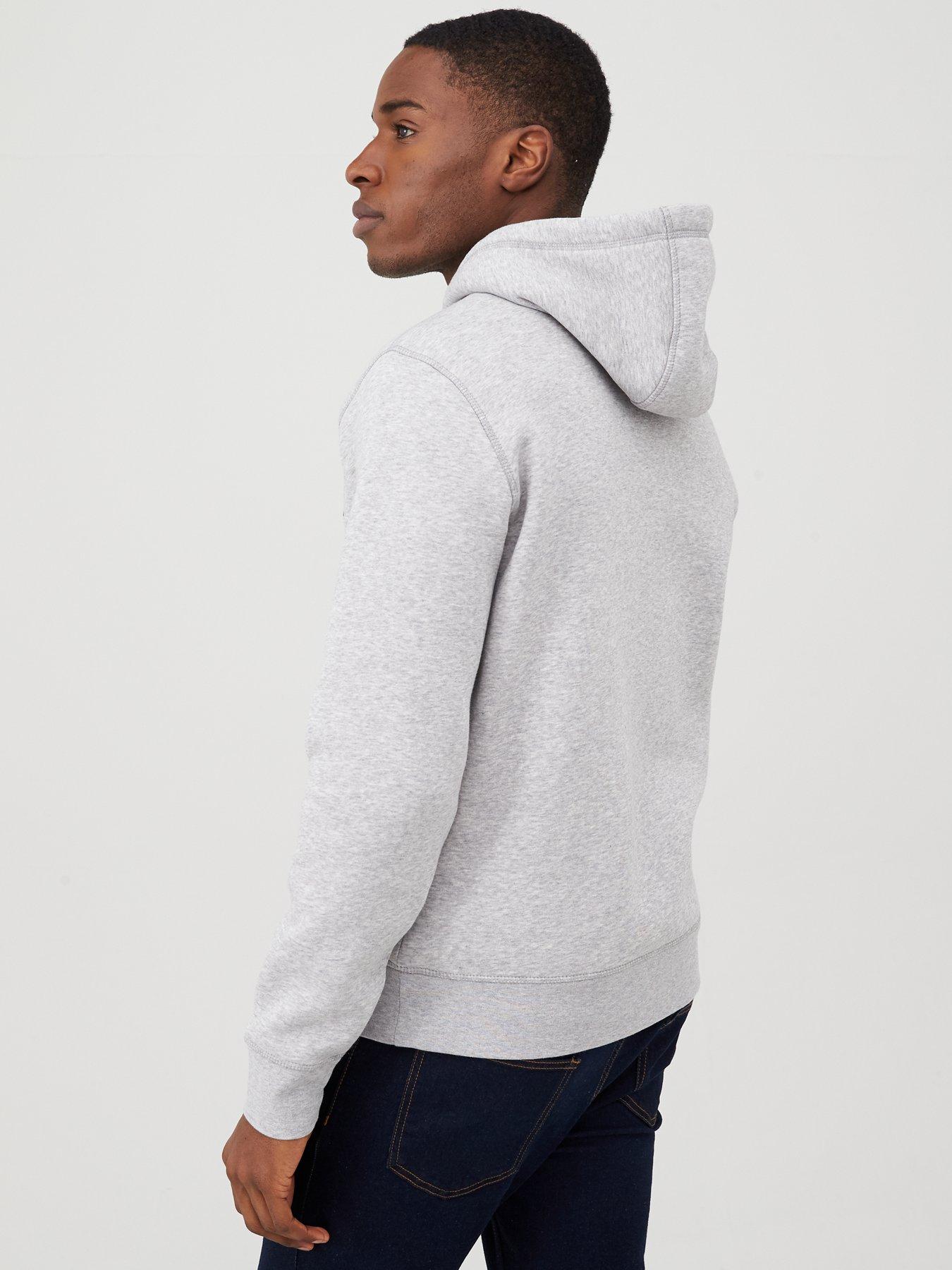 Buy Tommy Hilfiger Grey Core Logo Hoodie from Next USA