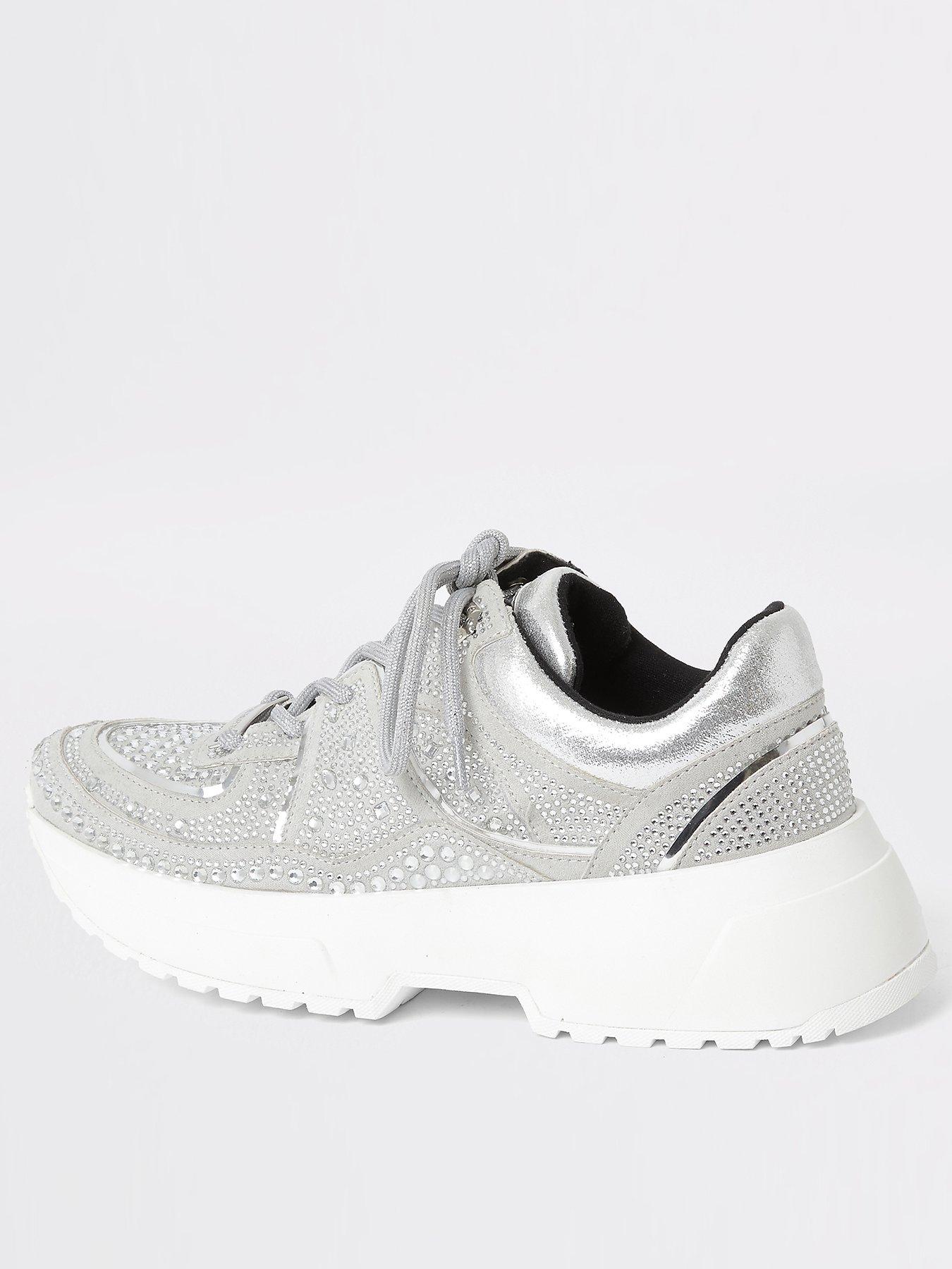 river island diamante trainers