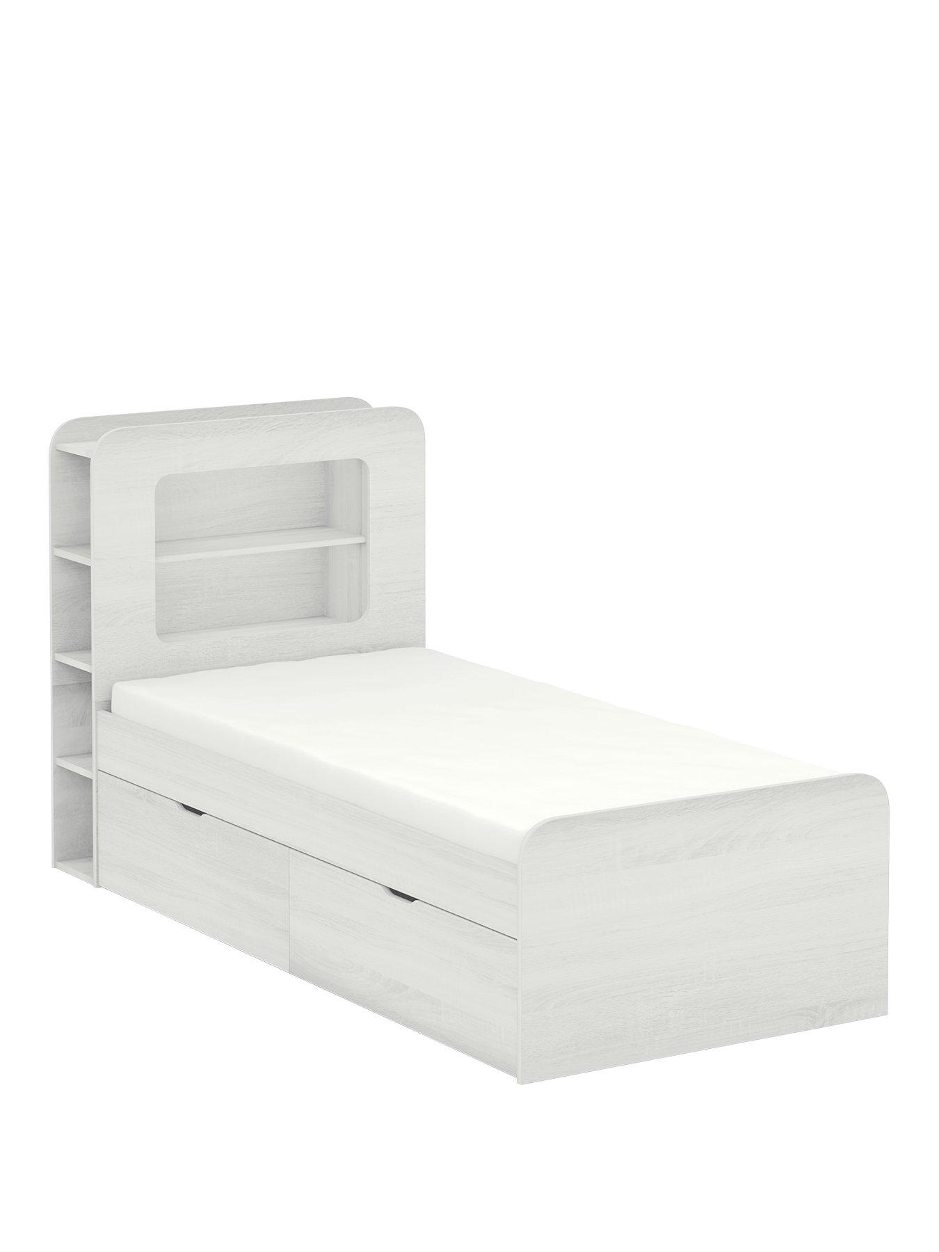 Product photograph of Very Home Aspen Kids Storage Bed Frame - White - Storage Bed With Premium Mattress from very.co.uk